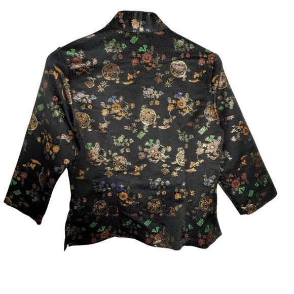 Vintage Fredericks of Hollywood asian inspired jacket shirt w/ frog knot size 6 - Picture 3 of 6